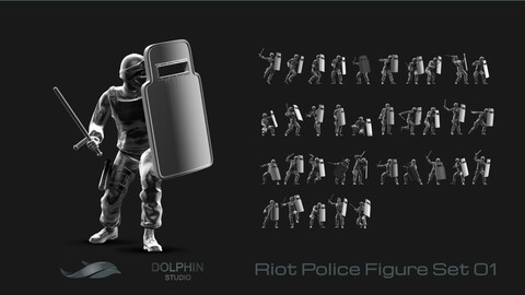 Riot Police Figure Set 01