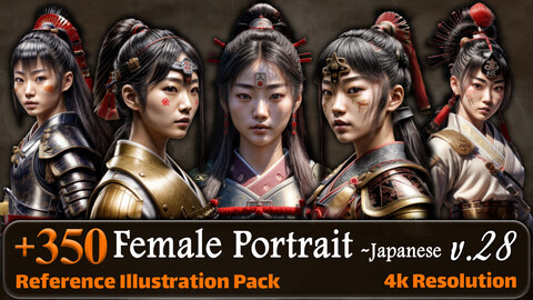 350 Female Portrait (Japanese) Reference Pack | 4K | v.28