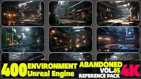 400 4K Abandoned City Environment Reference Pack Vol.05