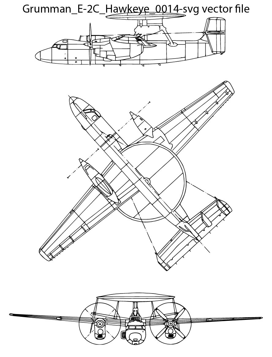 ArtStation - Grumman E 2C Hawkeye 0014 svg vector fileAir Plane, us ...