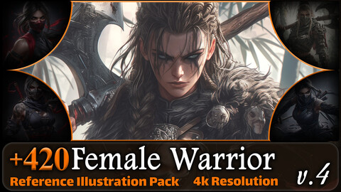 420 Female Warrior Reference Pack | 4K | v.4