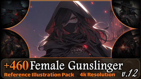 460 Female Gunslinger Reference Pack | 4K | v.12