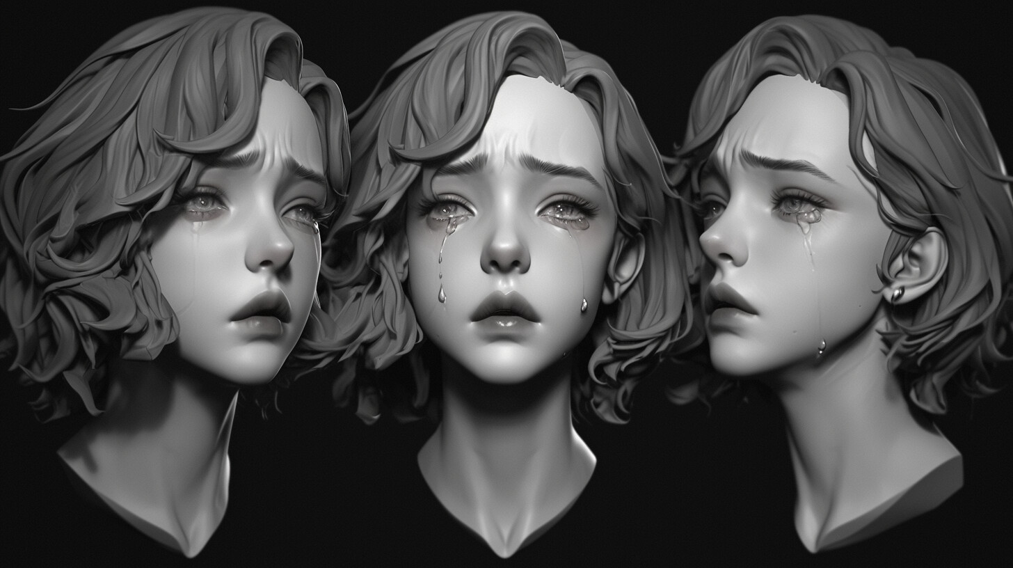 ArtStation - +300 Emotional Female Head Sculpt Reference(4k) | Artworks