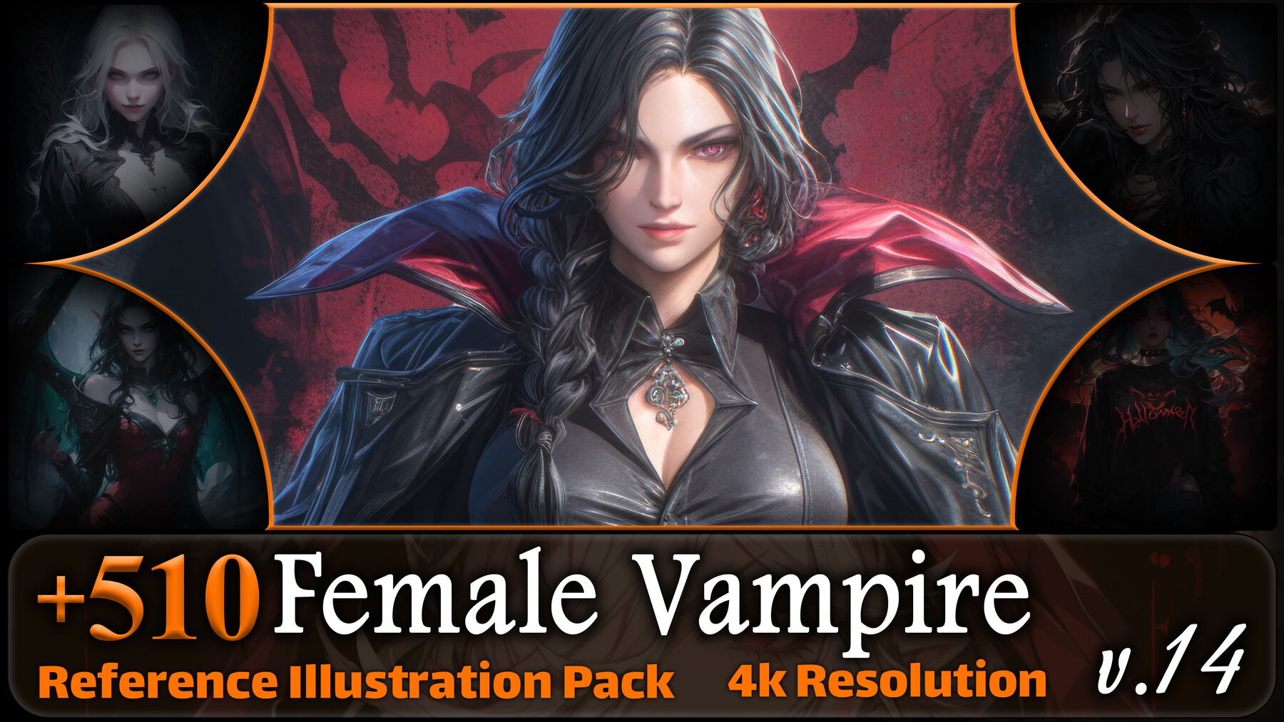 ArtStation - 510 Female Vampire Reference Pack | 4K | v.14 | Artworks