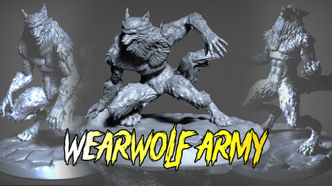 3D Printable Wearwolfs Army