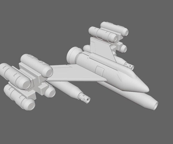 ArtStation - Attack Spacecraft - Nave Low-poly 3D model | Game Assets