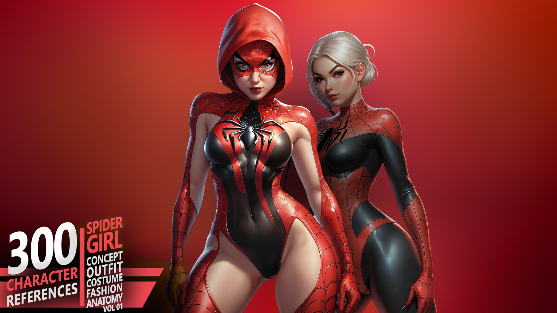 ArtStation - 300 Spider Girl Concept-Outfit-Costume-Fashion-Anatomy VOL01 -  Chatacter References | Artworks