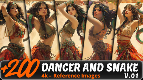 DANCER AND SNAKE VOL. 0/ 4K/ Reference Image
