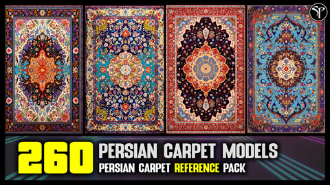 260 Persian Carpet Models - 4K Reference Image Pack