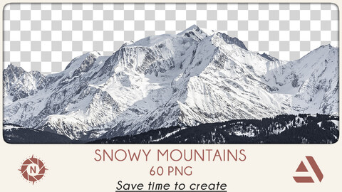 PNG Photo Pack - Snowy Mountain