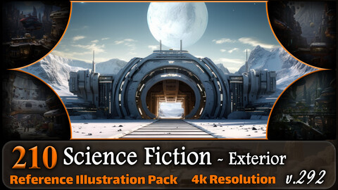 210 Science Fiction (Sci-Fi) Environment - Exterior Reference Pack | 4K | v.292