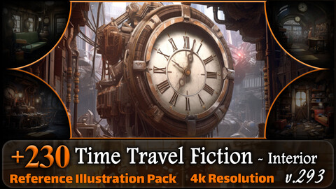 230 Time Travel Fiction Environment - Interior Reference Pack | 4K | v.293