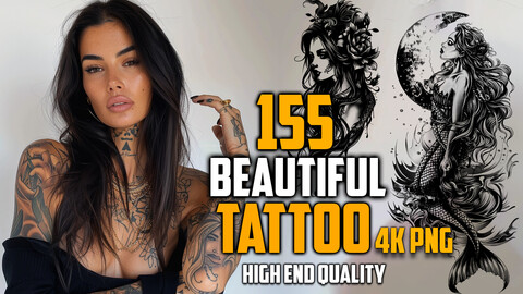 155 Beautiful Tattoo (PNG Files)-4K- High Quality