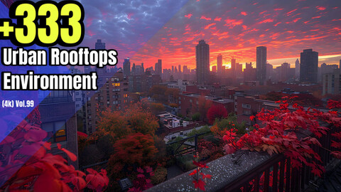 +333 Urban Rooftops Environment concept (4k)