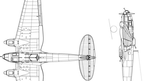 Heinkel He 119 V4 3-view