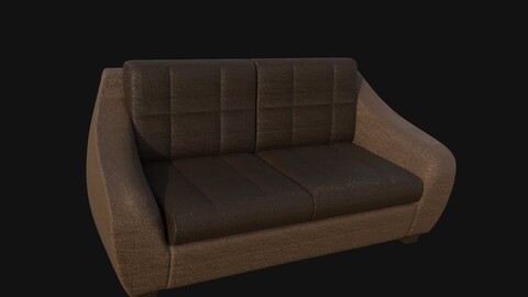 3d drak brown and light vrown two seater sofa