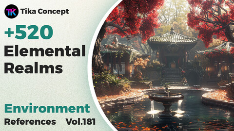 +520 Elemental Realms Environments Concept(4k) | Vol_181