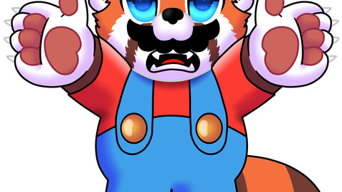 Fear Me! Red Panda Mario