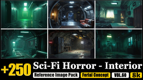 250 Sci-Fi Horror - Interior Reference Image Pack v.60 |8K|