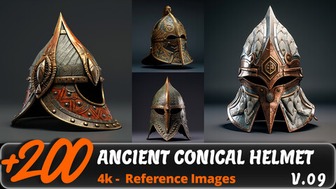 ANCIENT CONICAL HELMET VOL. 09/ 4K/ Reference Image