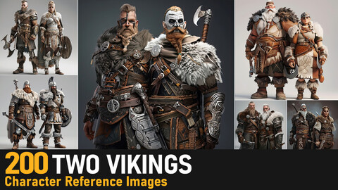 Two Vikings|4K Reference Images