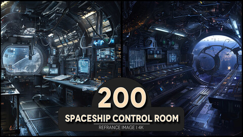 Spaceship Control Room 4K Reference/Concept Images