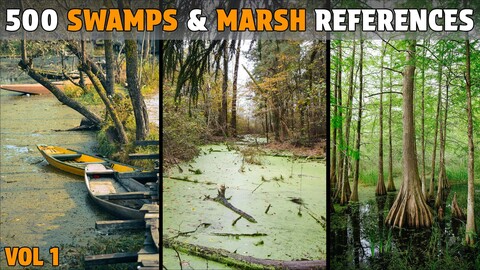 500 Swamp & Marsh Photo Reference - Vol 1