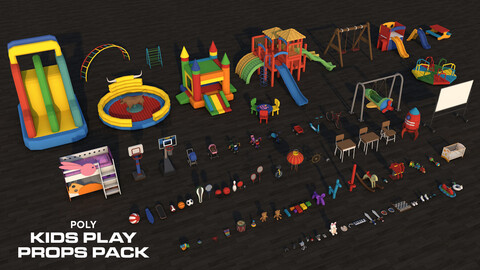 Poly Kids Play Props Pack Collection