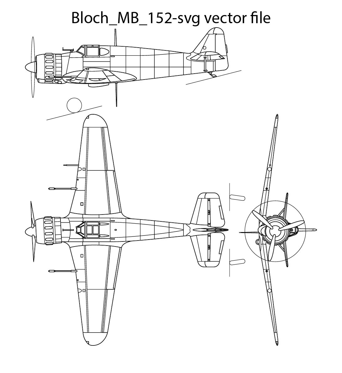 ArtStation - Bloch MB 152 svg vector file, helicopter, fighter, jet ...