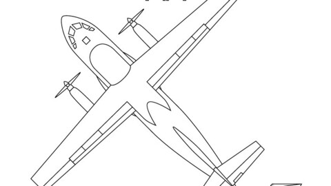 Ilyushin Il-112 3-view-svg vector file