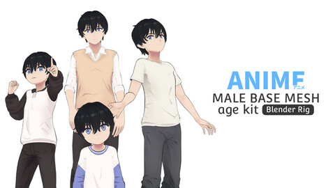 Anime Male Base Mesh Age Kit