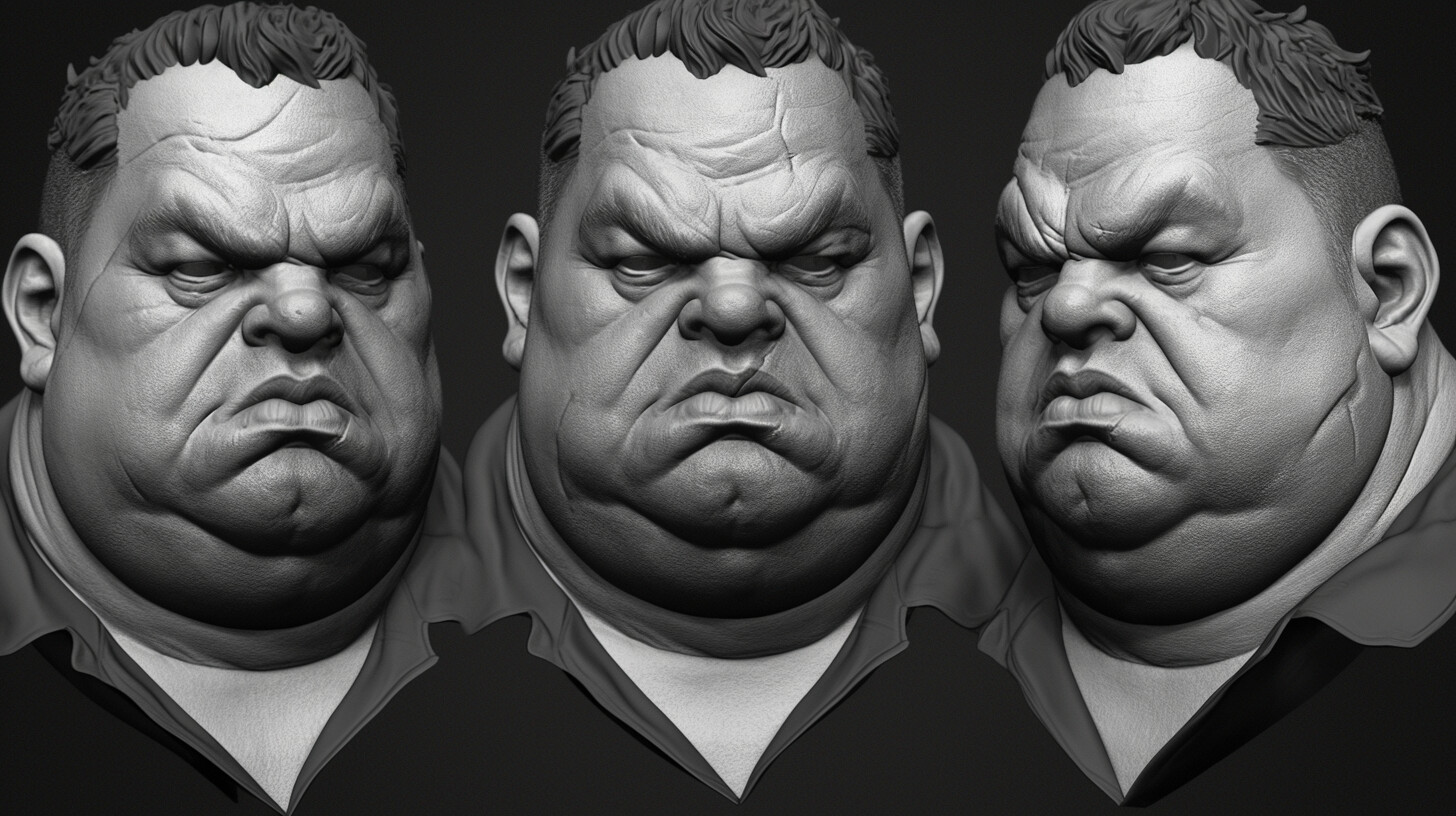 300 Male Head Sculpt - References for Artist