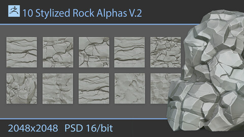 Stylized Rock Alphas V.2