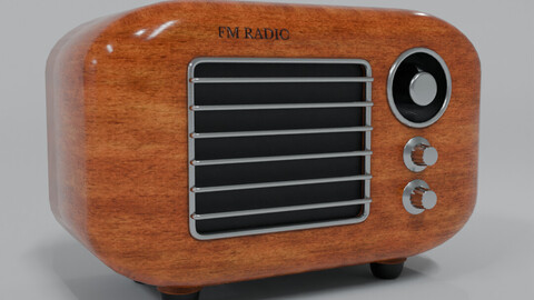 fm radio 3d model