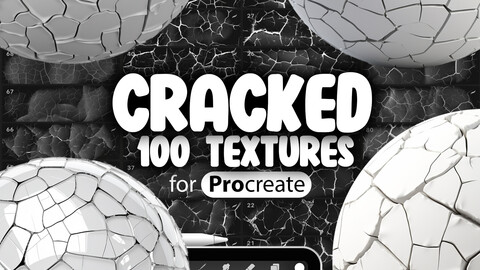 100 Procreate Cracked Textures | Procreate Dry Earth Cracks Brush | Procreate Cracked Stone Brush | Procreate Cracked Ice Brush