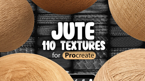 110 Procreate Jute Textures | Procreate Jute Burlap Brush | Procreate Woven Jute Fabric Brush | Procreate Jute Sack Brush