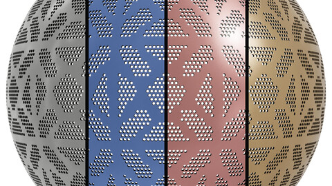 FB654 panel Metal Patterned steel | PBR | 4MAT | 4K