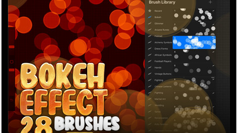 28 Procreate Bokeh Effect Brushes | Procreate Blur Effect Stamp Brushes