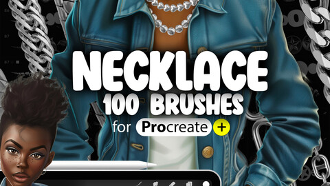 100 Procreate Necklace Brushes | Procreate Chain Brushes | Procreate Jewelry Brushes | Procreate Jewellery Brushes | Procreate Rope Brushes | Procreaet Pearls Brushes