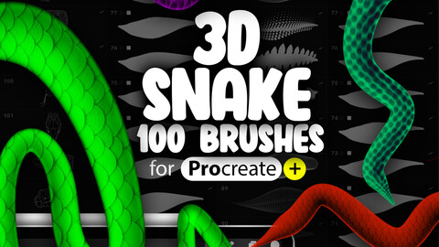 100 Procreate 3D Snake Brushes | Procreate 3D Brush | Procreate Snake Scale Brush | Procreate Snake Skin Brush | Procreate Snake Spine