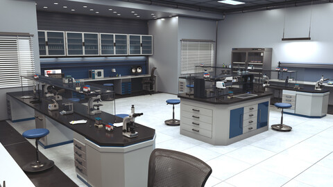 interior laboratory 3D model