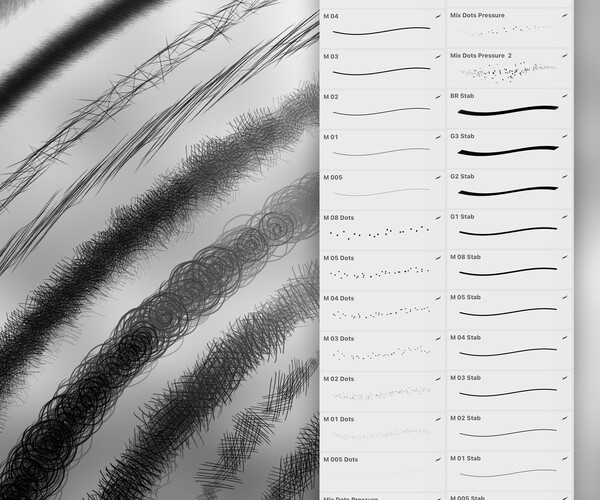 ArtStation - 100 Procreate Pencil Drawing Brushes | Procreate Cross ...