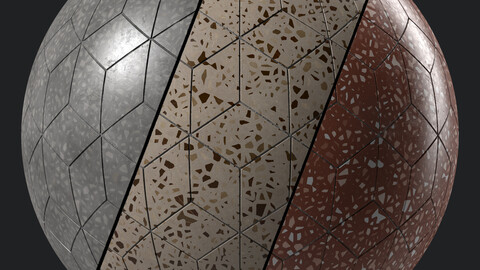 Terrazzo Materials 27- Terrazzo Tiling by Sbsar Generator | Pbr 4k Seamless