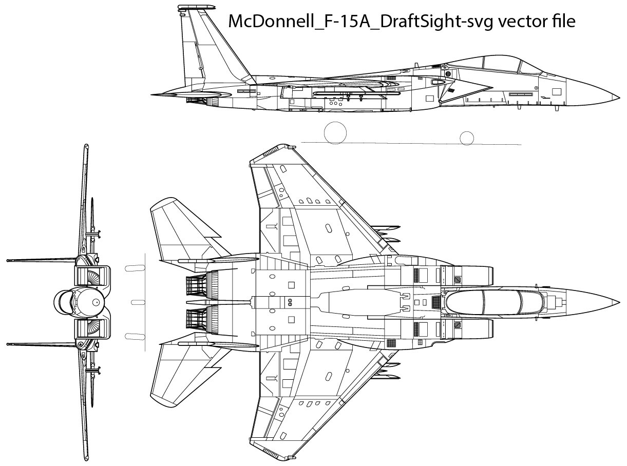 ArtStation - McDonnell F 15A DraftSight, vector file, helicopter ...