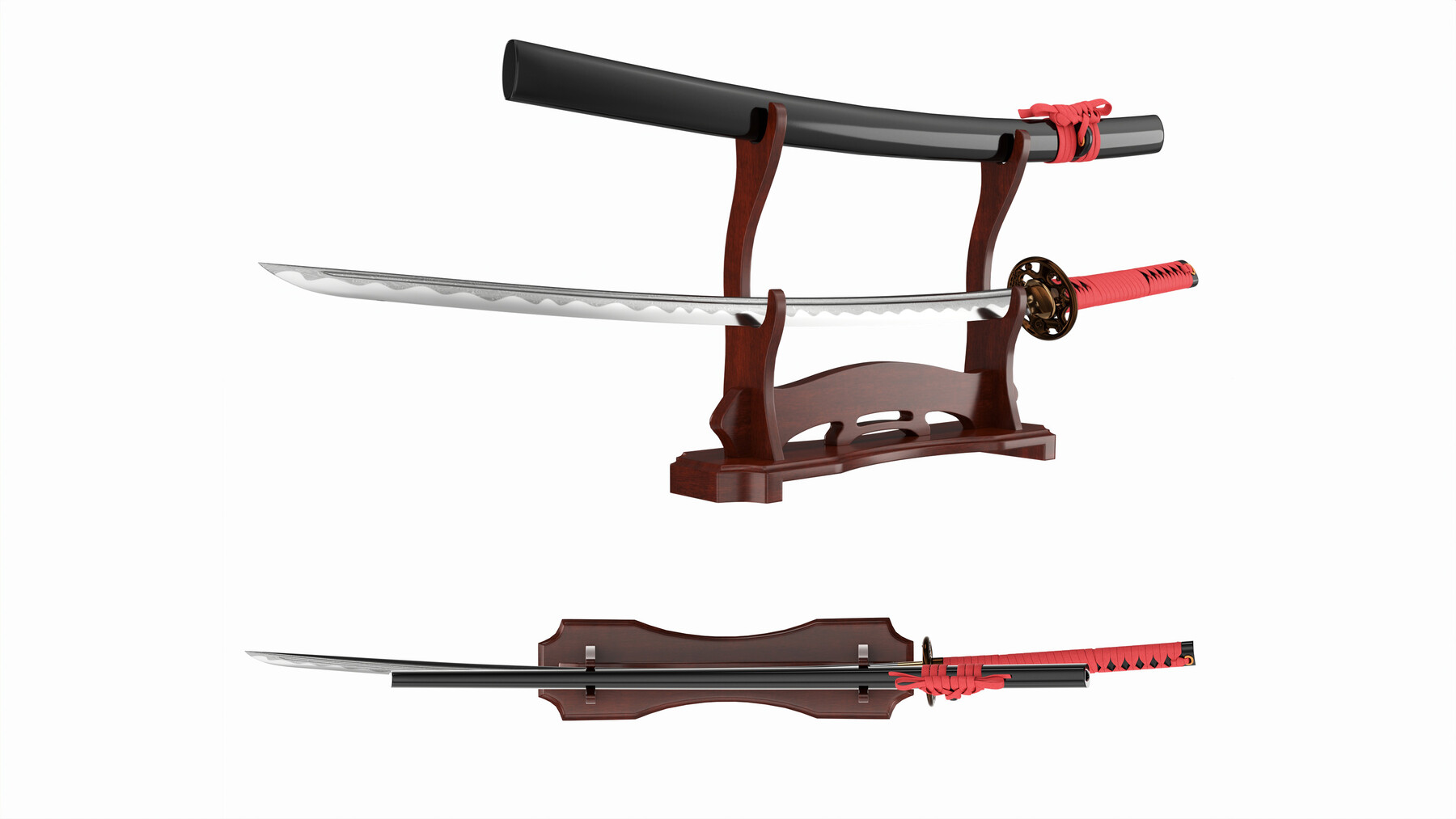 ArtStation - Japanese sword Katana on a two stand | Resources