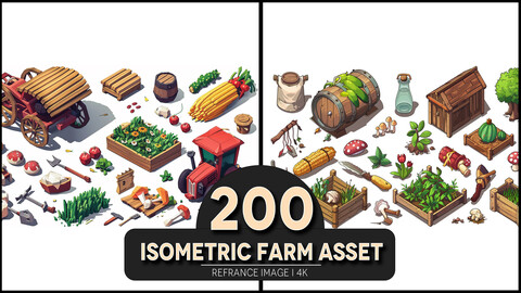 Isometric Farm Asset 4K Reference/Concept Images