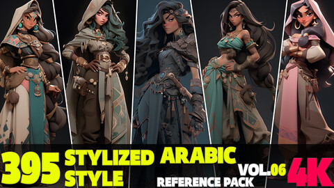 395 4K Stylized Arabic Reference Pack Vol.06