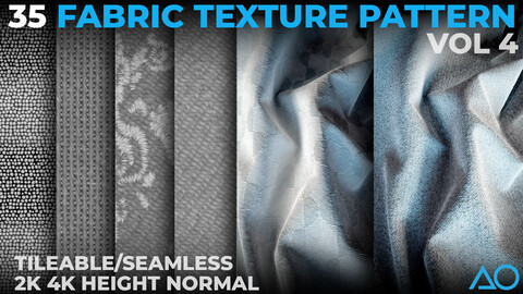 35 Fabric Texture Pattern Vol 4 - Substance .sbsar + Alpha 4k/ 1k / Seamless - Tileable