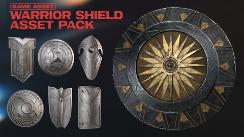 30 Warrior Shield Game-Ready Assets