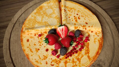 Crepes with berries